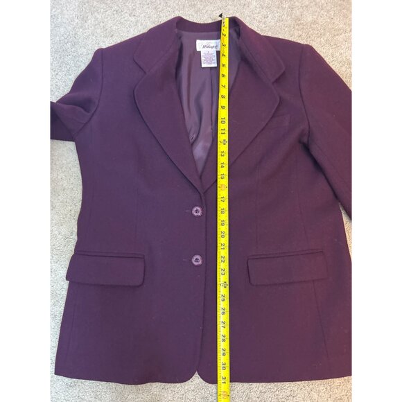 Worthington Women's Size 16 Burgundy Blazer 100% Wool Office Career - Picture 11 of 16